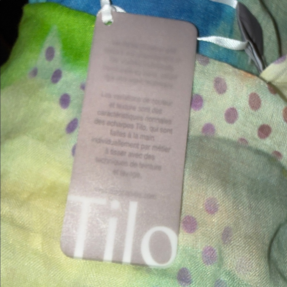 Tilo Abstract Multi-Colored Dot Scarf - Picture 4 of 5